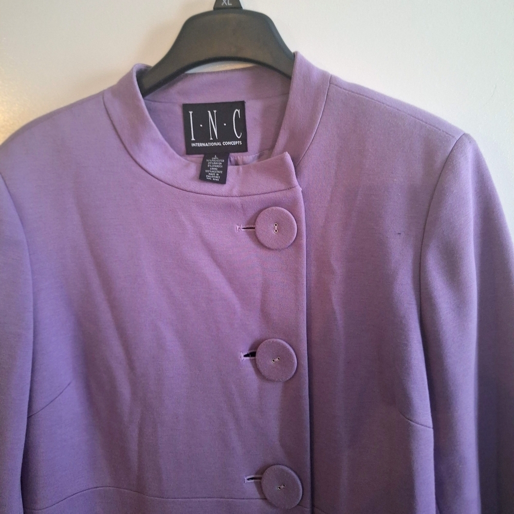 INC International Concepts Vintage Chic Lavender Women's Coat - Picture 5 of 6